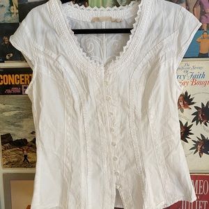 button up white fairy top